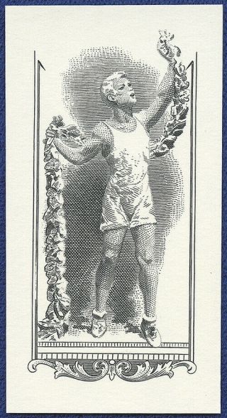 American Bank Note Co.  Engraving: 315a Olympian In Victory