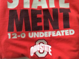 Nike The Ohio State Ment Statement 12 - 0 Undefeated T Tee Shirt Boy’s LG GO BUCKS 3