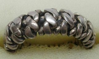 Vintage Sterling Silver Chunky Western Cable Rope Ring (size: 7.  5) - Gorgeous