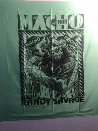 Wwf Macho Man Randy Savage Banner Poster Wall Hanging Vintage 1992