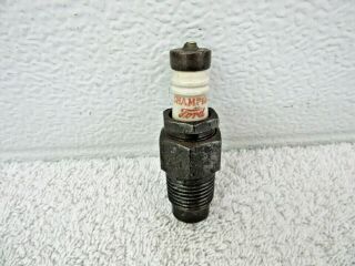 Antique Vintage Champion Ford Spark Plug 1/2 " Pipe Thread Collectible Dp