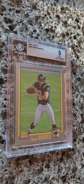 Drew Brees 2001 Topps Graded Rookie Card