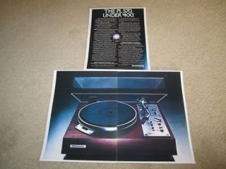 Pioneer Pl - 570 Turntable Ad,  1977,  3 Pgs,  Article,  Rare