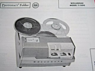 Wollensak T - 1500 Tape Recorder Photofact