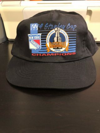 Vintage York Rangers 1994 Stanley Cup Champions Adjustable Hat Nhl Hockey