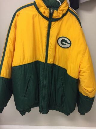 Vintage Green Bay Packers Starter Heavy Jacket Coat 90s Men’s 2xl Green Yellow
