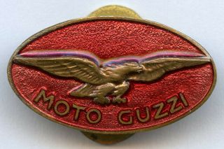 Italy Vintage Moto Guzzi Bike Bicycle Motorcycle Buttonhole Badge