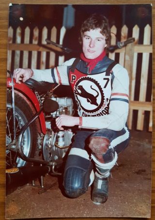 Vintage Peter Spink Peterborough Panthers Speedway Photograph