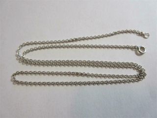 Vintage Sterling Silver 18 " Long Belcher Link Necklace,  Chain - 3.  3g