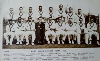 Vintage 1950 West Indies Team Cricket Postcard Tour England