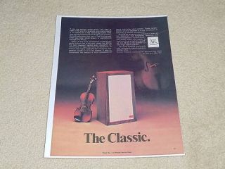 Acoustic Research Ar - 3a Speaker Ad,  1971,  1 Pg,  Rare