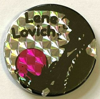 Lene Lovich - Old Og Vtg 1970`s Holographic Medium Button Pin Badge 37mm Punk
