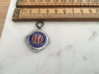 Vintage Silver Football Medal Stepney District Football League R H Ross,  1934/5