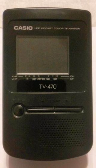 Casio Pocket Color Tv Television Lcd Portable Vintage Retro Model Tv - 470b 1991