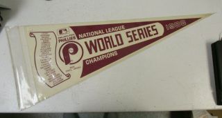 Philadelphia Phillies 1983 Nl Champs World Series Vintage Mlb Baseball Pennant