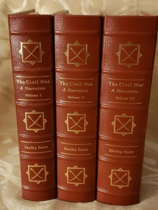The Civil War A Narrative 3 Volume Set Easton Press Books Collector 