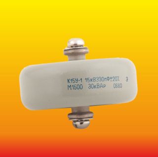 330 Pf 15 Kv 30 Kvar Russian High Voltage Doorknob Ceramic Capacitor K15y - 1