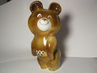 Misha Bear Figurine Moscow Olympics 1980 animal figurines vintage Russia USSR UA 2