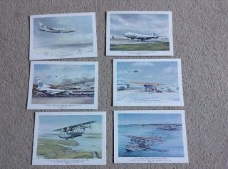 12 X Pan Am Airline Menu Cards Historic Clippers