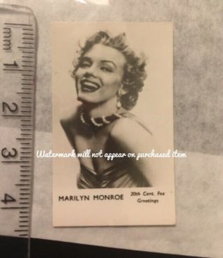 Vintage 1950s Film Actress Marilyn Monroe Tiny 4.  5x2.  5 Cms Fan Photo Star Collar