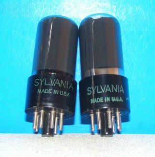50l6gt Aa5 Sylvania Audio Vacuum Tubes 2 Valves Radio Amplifier 50l6g