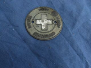Vintage Switzerland Round Metal Car Badge