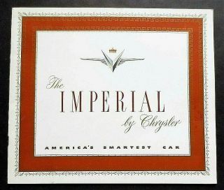 1951 Chrysler Imperial Premium Brochure Revised 1/51 20 Pages Im51