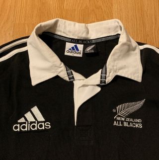 Vintage Adidas Zealand All Blacks Rugby Polo Shirt Size Men’s Large 3