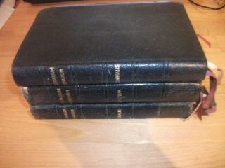 SET OF 3 LEATHER BOUND BREVIARIUM ROMANUM GOLD LEAF BREVIARY BOOKS - 1946 PRINT 2