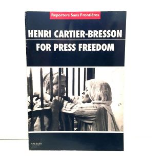 Signed Henri Cartier - Bresson Photography Album Reporters Sans Frontieres 1999