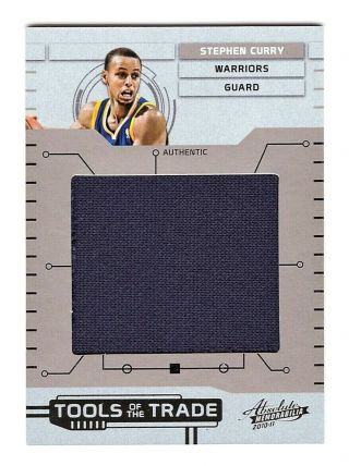 Stephen Curry Warriors 2010 - 11 Absolute Jumbo Game - Worn Patch Card 18/49
