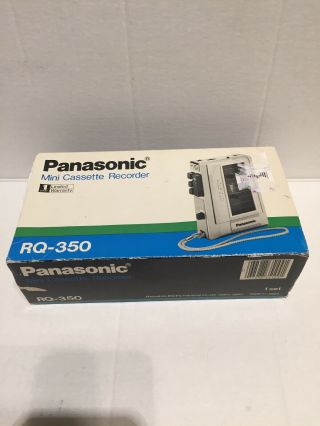Vintage Panasonic Cassette Player Recorder Model Rq - 350 Complete.  100