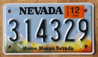 Nevada / Home Means Nevada Motorcycle License Plate 314329