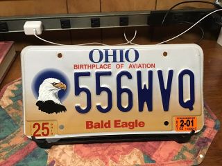 2001 Ohio Bald Eagle License Plate