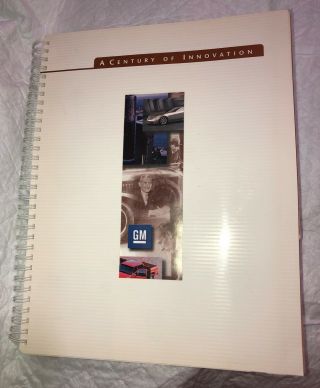 Century Of Innovation Promotional Gm General Motors Book With 2 Cd 