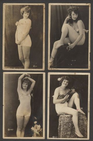 Lqqk 4 Vintage 1920s Photo Card,  Old School Risque Beauties Of The Past 13