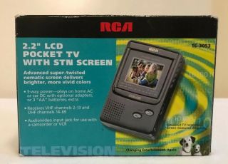 Vintage Rca 2/2 " Color Lcd Pocket Tv Portable Color Tv