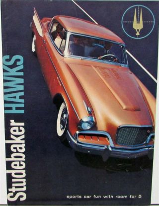 1957 Studebaker Golden & Silver Hawks Color Sales Brochure