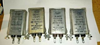 4 Nos Tobe 0.  1uf 600vdc Oil - Mite Vintage Tube Amp Capacitors