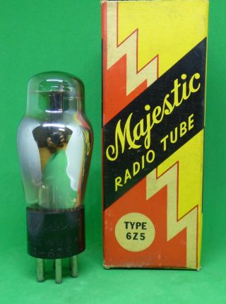 Vintage Nos/nib Majestic 6z5 Radio Receiver Vacuum Tube
