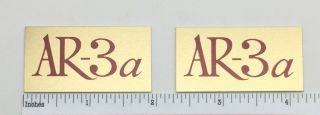 Ar - 3a Acoustic Research Speaker Badge Logo Emblem Pair