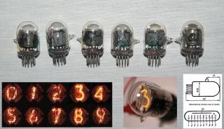 6 X In - 2 In2 (ИН - 2) Russian Nixie Tubes Display For Clock