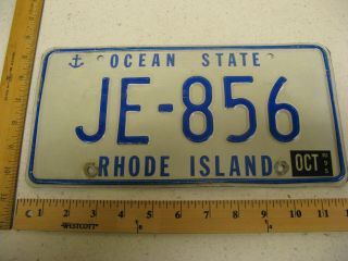 1995 95 Rhode Island Ri License Plate Je 856 Natural Sticker