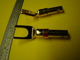 Nakamichi Gold Plated Copper Heavy Spade Fork Battery Car Audio Connector