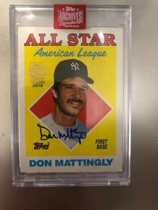 Don Mattingly Auto 2019 Topps Archives Signature Series