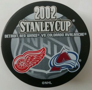 2002 Stanley Cup Playoffs Detroit Red Wings Vs Colorado Avalanche Nhl Puck