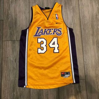 Vintage Nike Shaq Shaquille O’neal 34 Los Angeles Lakers Stitched Youth Jersey