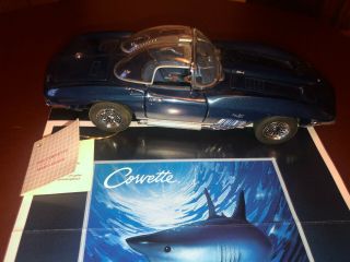 Franklin 1965 Corvette Mako Shark - Dark Blue - 1:24 Diecast