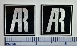 Ar Acoustic Research Speaker Badge Logo Emblem Black 1 Inch Square