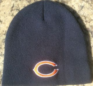 Chicago Bears Blue Knit Hat Skull Cap Flawless Shape